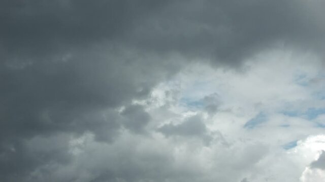 Timelapse rainy and stormy day.Blue sky change to grey cloud.