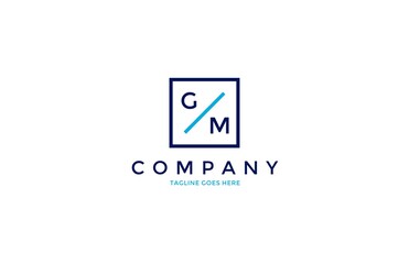 Letter GM Minimalist Modern Logo