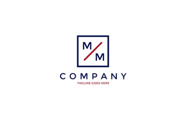 Letter MM Minimalist Modern Logo