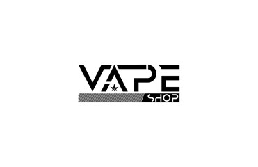 VAPE SHOP MODERN TYPOGRAPHY VECTOR DESIGN