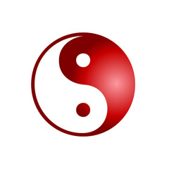 Yin yang symbols vector isolated in 3d style