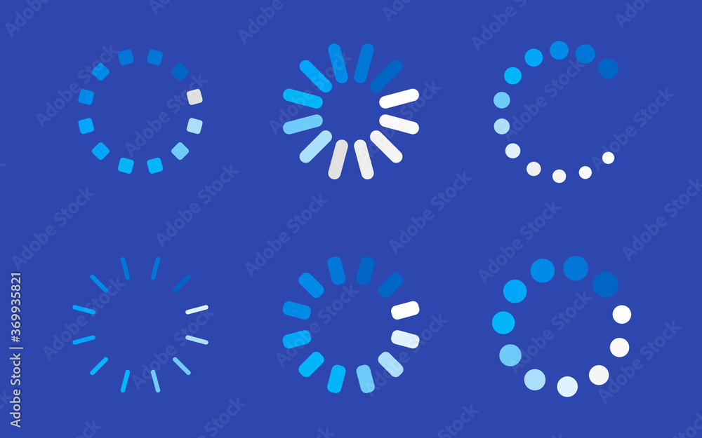 Poster progress loading bar. set of indicators. download progress, web design template, interface upload. v