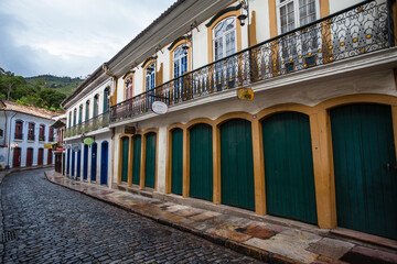 View of the unesco world heritage city of Ouro Preto in Minas Gerais -  Brazil