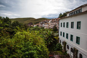 Fototapeta na wymiar View of the unesco world heritage city of Ouro Preto in Minas Gerais - Brazil
