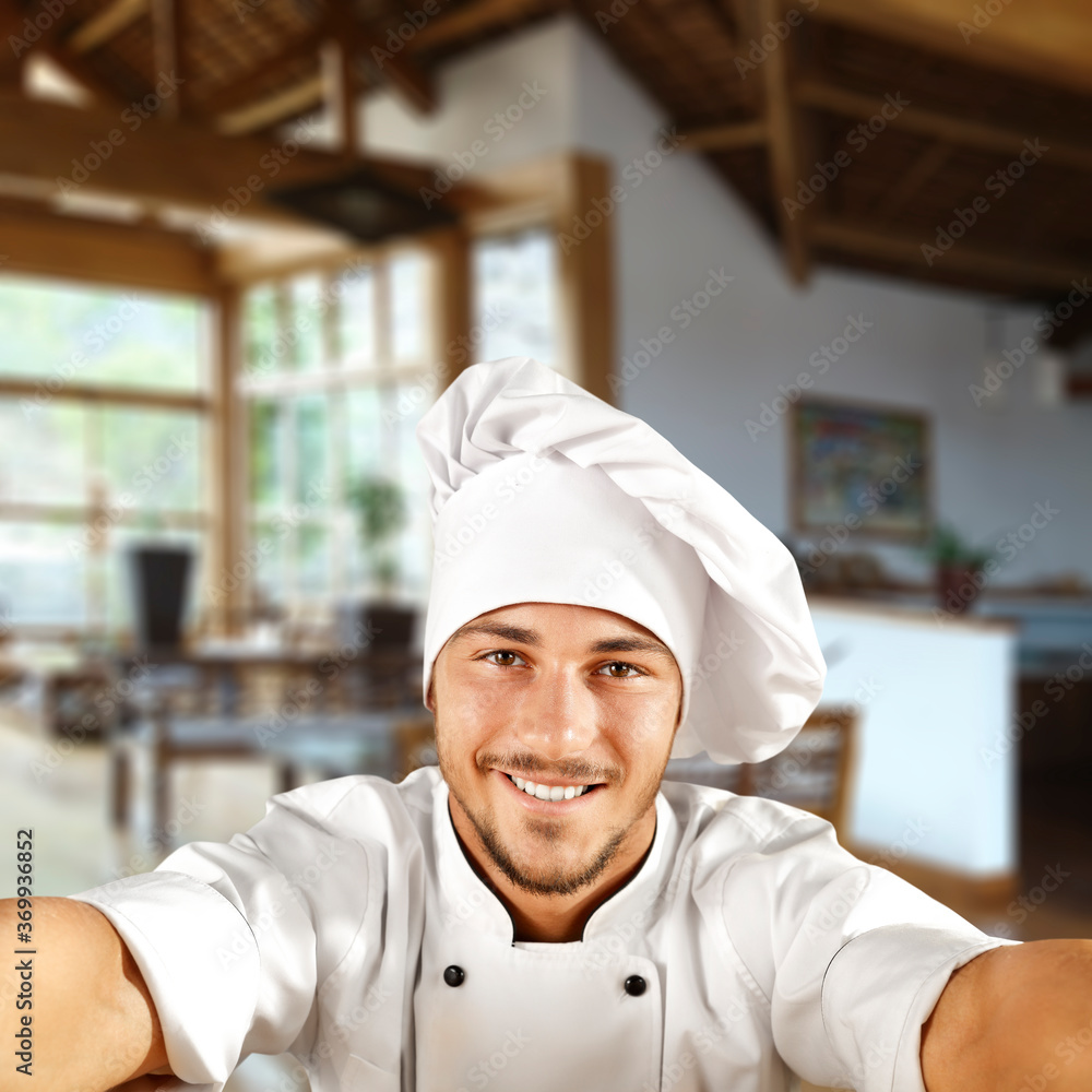 Wall mural cookchef and free space for your decoration