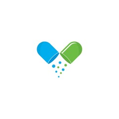 pill logo vector icon illustration