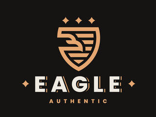 Eagle modern heraldic logo design editable for your business.