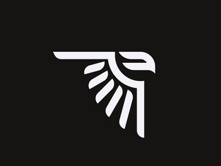 Eagle modern heraldic logo design editable for your business.