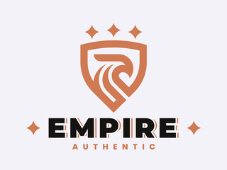 Eagle modern heraldic logo design editable for your business.
