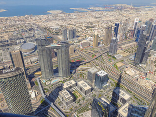 View on Dubai from Burj Khalifa
