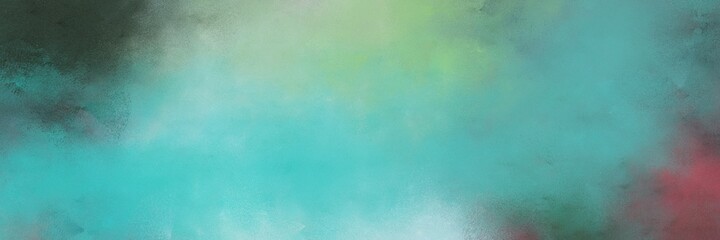 stunning abstract painting background texture with medium aqua marine, dark slate gray and dim gray colors and space for text or image. can be used as horizontal background graphic