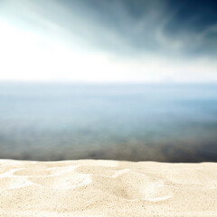 Summer background of sand and free space for your decoration 