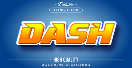 Editable text style effect - Dash theme style.