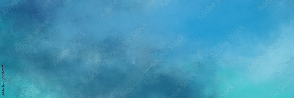 Aufkleber awesome abstract painting background graphic with steel blue, teal blue and medium turquoise colors 