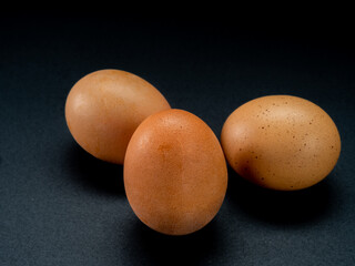 eggs on a black background