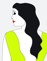 vector illustration of a woman