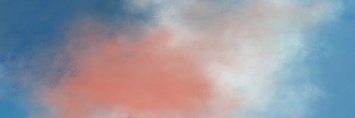 Fototapeta premium beautiful abstract painting background texture with rosy brown and teal blue colors and space for text or image. can be used as header or banner