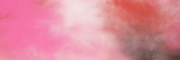 beautiful pale violet red, pastel pink and moderate red colored vintage abstract painted background with space for text or image. can be used as horizontal header or banner orientation