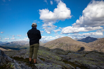 Obraz premium On a hike to the mountain Oertind in northern Norway