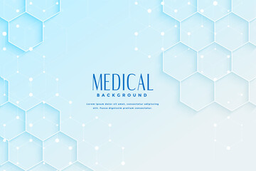 blue medical background with hexagonal pattern shape design