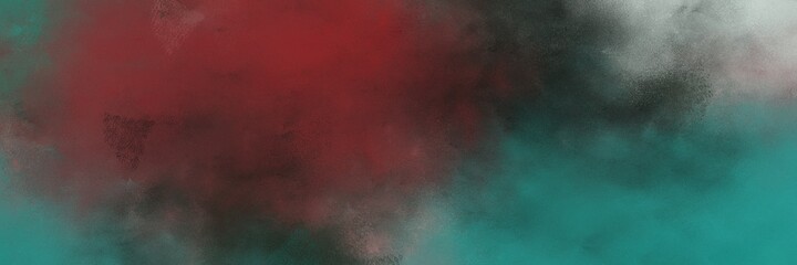 awesome abstract painting background texture with dark slate gray, old mauve and teal blue colors and space for text or image. can be used as horizontal background texture