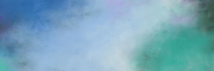 awesome dark gray, pastel blue and teal blue colored vintage abstract painted background with space for text or image. can be used as horizontal background graphic