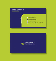 Corporate Business card template, modern and minimal  background design print-ready