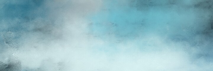 beautiful dark gray, powder blue and teal blue colored vintage abstract painted background with space for text or image. can be used as horizontal header or banner orientation