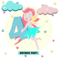 
fairy in the clouds happy birthday