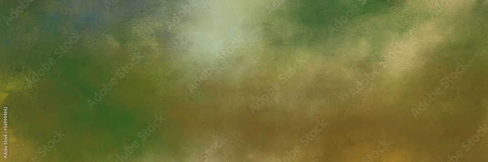 Poster beautiful abstract painting background texture with dark olive green, dark sea green and pastel brow