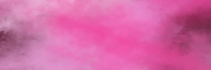 stunning pale violet red, dark moderate pink and moderate pink colored vintage abstract painted background with space for text or image. can be used as horizontal header or banner orientation