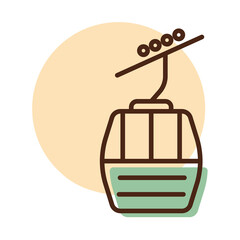 Ski lift gondola flat vector icon © nasik