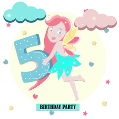 
fairy in the clouds happy birhday