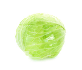 green cabbage isolated on white background