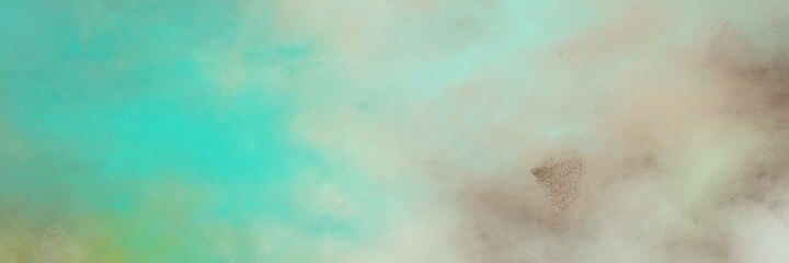 stunning ash gray, medium turquoise and medium aqua marine colored vintage abstract painted background with space for text or image. can be used as horizontal background graphic