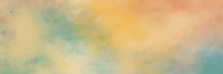beautiful abstract painting background graphic with tan, cadet blue and dark sea green colors and space for text or image. can be used as horizontal background graphic