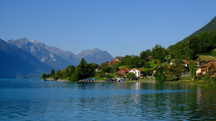 Oberreid village, Brienzersee lake, Berner Oberland, Switzerland