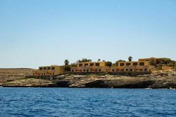 view of the hotel on the Comino