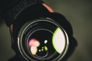 reflections in camera lens