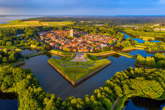 Naarden, a fortified walled city in Netherlands