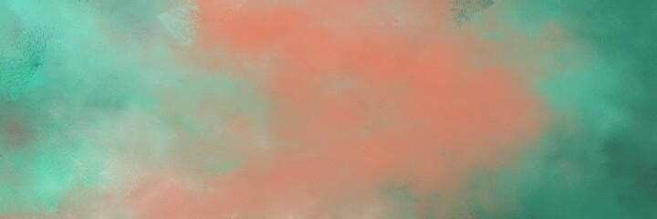 stunning rosy brown, sea green and cadet blue color background with space for text or image. vintage texture, distressed old textured painted design. can be used as horizontal background texture