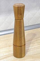 Wooden pepper grinder