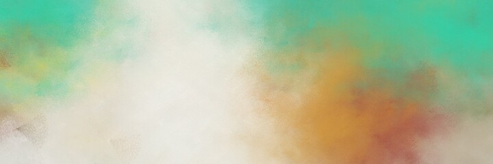 Fototapeta premium amazing pastel gray, medium aqua marine and peru colored vintage abstract painted background with space for text or image. can be used as postcard or poster