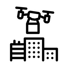 solar battery street light icon vector. solar battery street light sign. isolated contour symbol illustration