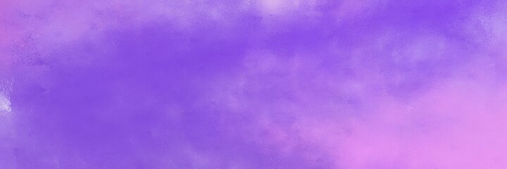awesome abstract painting background graphic with medium purple, violet and light pastel purple colors and space for text or image. can be used as horizontal header or banner orientation