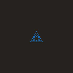Triangle Abstract logo icon template design in Vector illustration