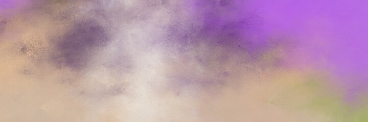 decorative abstract painting background texture with pastel purple, rosy brown and medium orchid colors and space for text or image. can be used as horizontal header or banner orientation