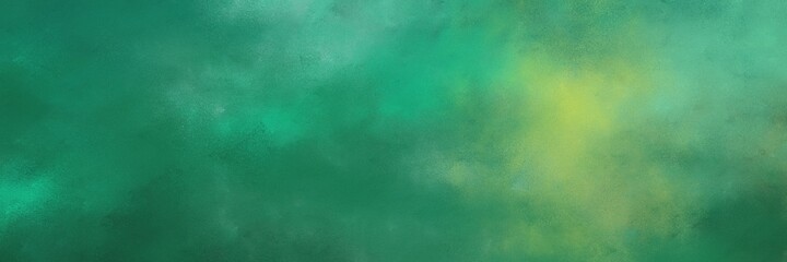 amazing abstract painting background graphic with sea green and dark sea green colors and space for text or image. can be used as horizontal background graphic