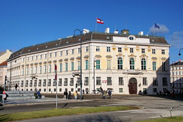the austrian federal chancellery in vienna. seat of the chancellor.