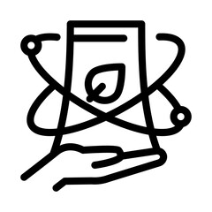 smartphone nfc icon vector. smartphone nfc sign. isolated contour symbol illustration